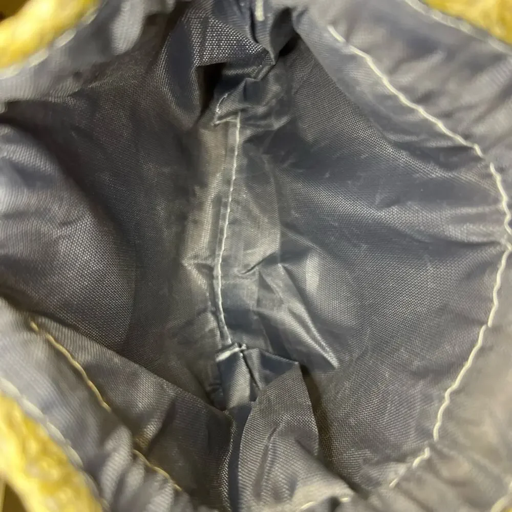 Straw Bucket with Daisy Crossbody Bag